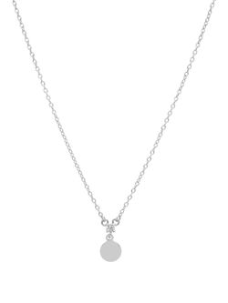 Collar Mini Esfera Marea Mujer Plata Circonita D02007/AO