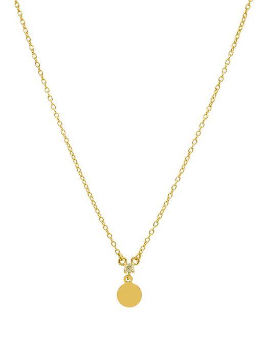 Marea Mini Sphere Necklace Woman Silver Zirconia Jonquil 18kts Gold D02007 / AV Gold