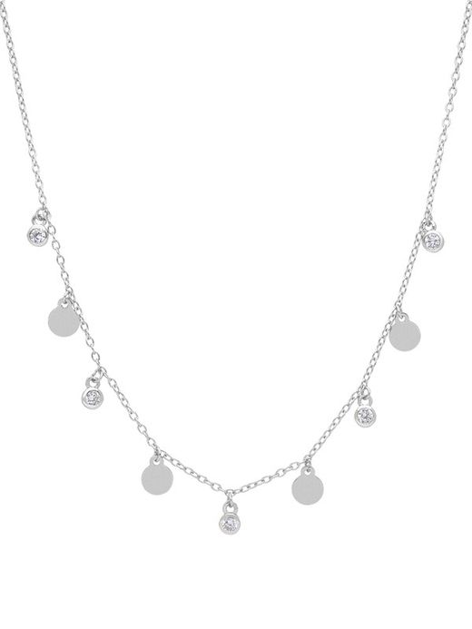 Multicolour Marea Sphere Necklace Woman Silver Zirconias Boceladas D02007 / BI