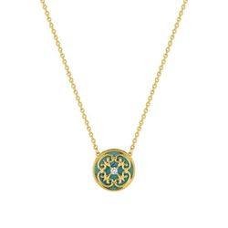 Collar Oro 18kts (18)3.5515.20 Babylone 2.53 Turquesa 0.04ct GH SI Diamantes