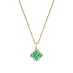 Collar Oro 18kts Christian Bernard  (18)3.6009.E0 Diamantes Con Esmeralda