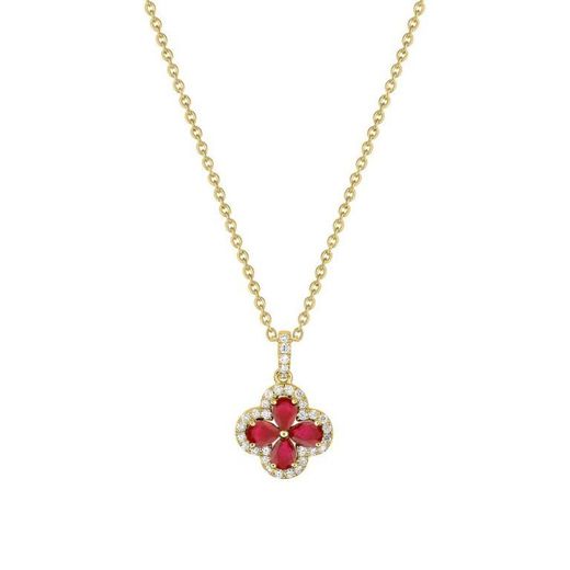 Collar Oro 18kts Christian Bernard (18)3.6009.R0 Diamantes 0,20ct Con Rubí