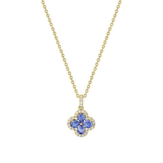 Collar Oro 18kts Christian Bernard (18)3.6009.S0 Diamantes 0,20ct Con Zafiros