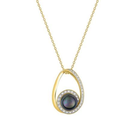 Collar Oro 18kts Christian Bernard  (18)3.6015.Q3 Diamantes Con Perla Tahití