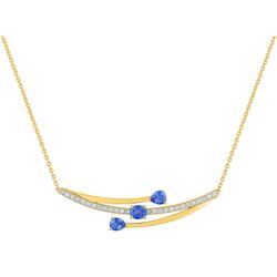 Collar Oro 18kts Christian Bernard (18)3.6057.S3 Diamantes 0,21ct Con Zafiros