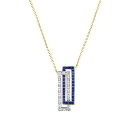Collar Oro 18kts Christian Bernard (18)3.6071.S2 Diamantes 0,12ct Con Zafiros