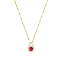 Collar Oro 18kts Christian Bernard (18)7VN556JRB Diamantes 0,11ct Con Rubí