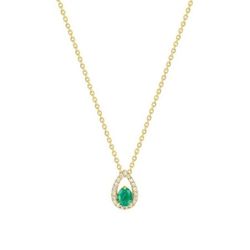 Collar Oro 18kts Christian Bernard  (18)9VN556JEB Diamantes Con Esmeralda