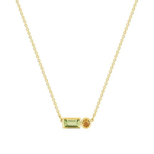 Collier Joelli en or 18 carats (18) J30009.B0 Péridot chromatique et citrine