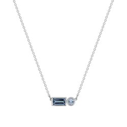 Collar Oro Blanca 18kts Joelli (18)J30009.T1 Chromatic Topacio Blue