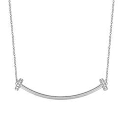 Collar Oro Blanco 18kts (18)3.5504.21 Demi-Lune 0.08ct GH SI Diamantes