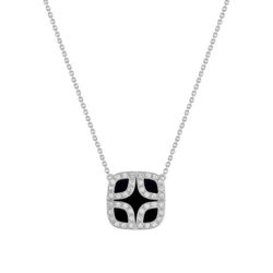Collar Oro Blanco 18kts (18)3.5505.21 Venise 4.10 Ónix 0.36ct GH SI Diamantes