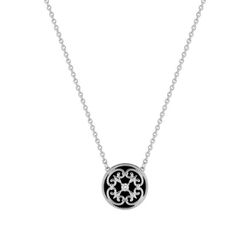 Collar Oro Blanco 18kts (18)3.5515.21 Babylone 3.00 Ónix 0.04ct GH SI Diamantes