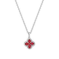 Collar Oro Blanco 18kts Christian Bernard (18)3.6009.R1 Diamantes 0,20ct Con Rubí