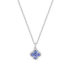 Collar Oro Blanco 18kts Christian Bernard (18)3.6009.S1 Diamantes 0,20ct Con Zafiros