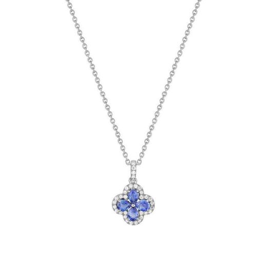 Christian Bernard 18kt White Gold Necklace (18)3.6009.S1 0.20ct Diamonds With Sapphires