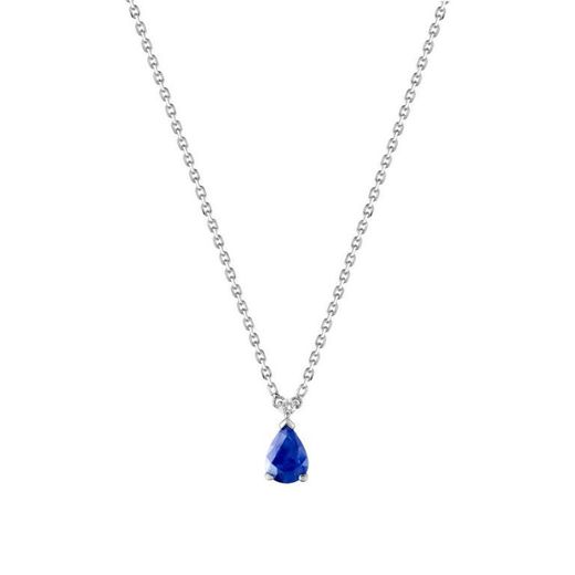 Christian Bernard 18kt White Gold Necklace (18)7VG561GSB 0.03ct Diamonds With Sapphires