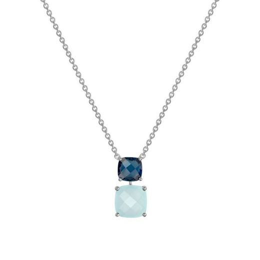 18k White Gold Necklace Joelli (18)S35.53201 Duetto London Blue