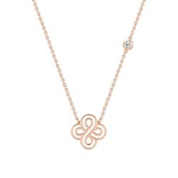 Collar Oro Rosa 18kts (18)3.5510.24 Chance 0.10ct GH SI Diamantes