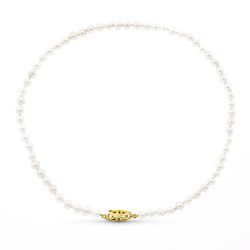 Collar Perla Cultivada Broche Timon Oro 18kts 40cm 2562