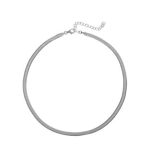 Silver Necklace 32+6cm CO00443RH Choker