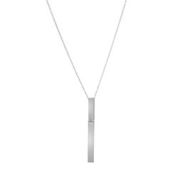 Collar Plata 36+4cm COL0681PL Rectangular