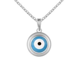 Collar Plata 38+5cm COL0645RHTU Ojo Turco