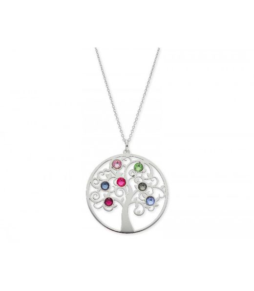 Liska Women's Silver Pendant 3cm LSW4159CL Tree of Life Zirconia