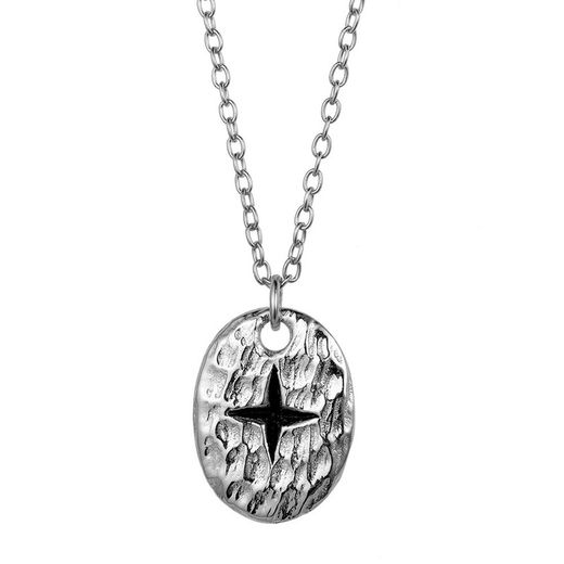 Silver Necklace 40+5cm CO00483RHOX Star