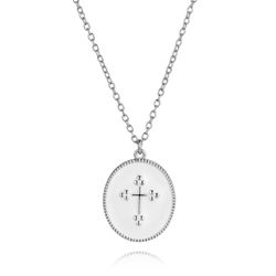 Collar Plata 41+5cm CO00481RH Cruz