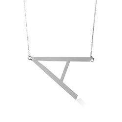 Collar Plata 46+5cm CO00451RHA Letra A
