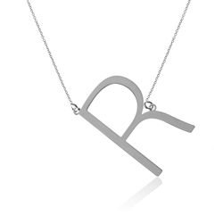 Collar Plata 46+5cm CO00451RHR Letra R