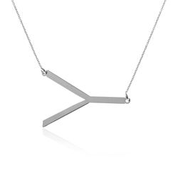 Collar Plata 46+5cm CO00451RHY Letra Y