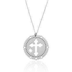 Collar Plata 54+5cm CO00448RH Cruz