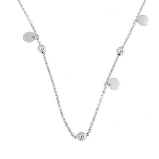 Argent Basic Silver Necklace 39+4cm COR2028 Circles