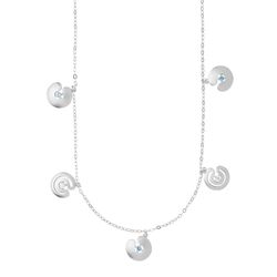 Collar Plata Argent Basic 42+3cm CORJ003CAB Circonitas Azules Bicolor Blanco Maze