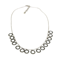 Collar Plata Argent Basic COR2006C Círculos Rutenio