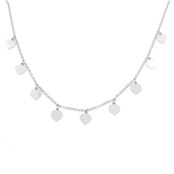 Collar Plata Argent Basic COR2027 Corazones En Brillo