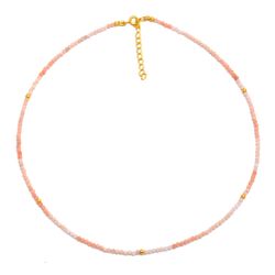 Colgante Plata Mujer COM0056RHOR Piedras Minerales Opalo Rosa