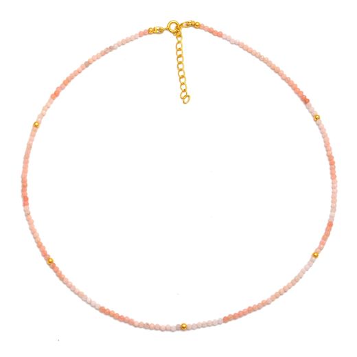 Colgante Plata Mujer COM0056RHOR Piedras Minerales Opalo Rosa
