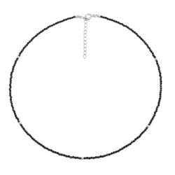 Colgante Plata Mujer COM0056RHOX Piedras Minerales Onix Negro