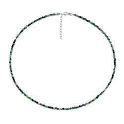 Colgante Plata Mujer COM0056RHRZ Piedras Minerales Ruby Zoisita