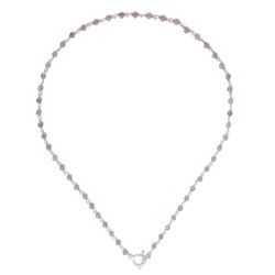 Collar Plata Mujer COM0095PLLA Piedras Minerales Labradorita