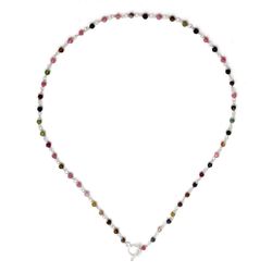 Collar Plata Mujer COM0095PLTR Piedras Minerales Turmalina