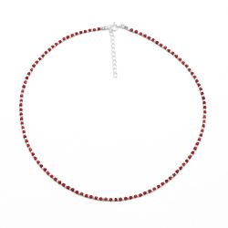 Collar Plata COM0102PLCL Piedras Minerales Coral