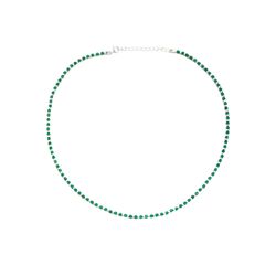 Collar Plata COM0102PLOV Piedras Minerales Onix Verde