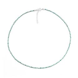 Collar Plata COM0102PLTU Piedras Minerales Turquesa