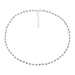 Collar Plata COM0132PLAM Piedras Minerales Amatista