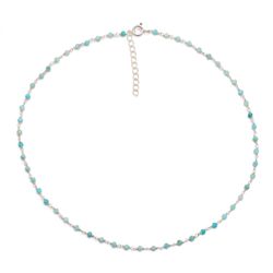 Collar Plata COM0132PLAZ Piedras Minerales Amazonita