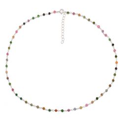 Collar Plata COM0132PLTR Piedras Minerales Turmalina